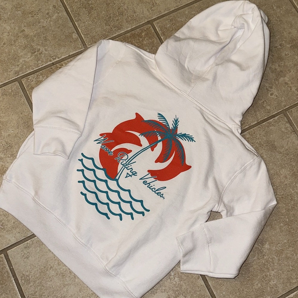 NWOT White WRV Hooded Sweatshirt